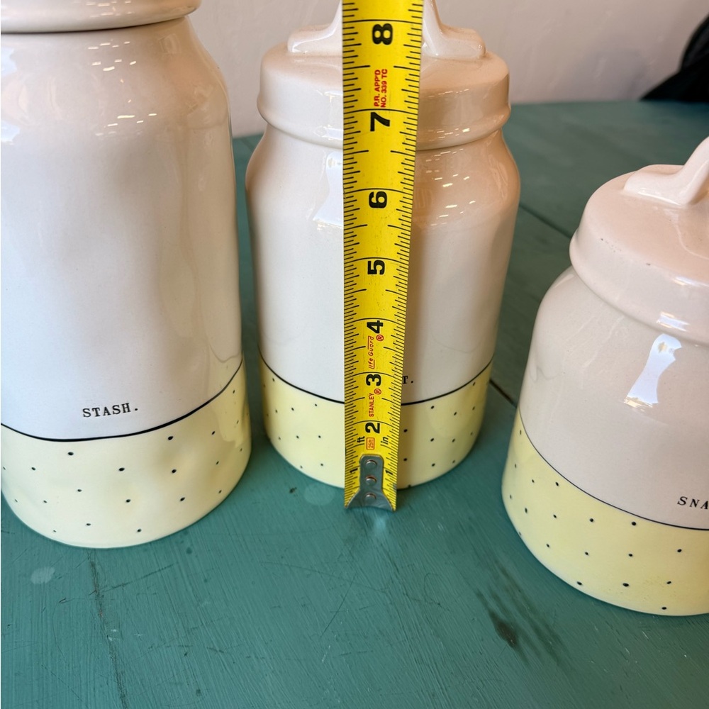 Rae Dunn 3 Set Canister Ceramic Collection - Picture 7 of 7